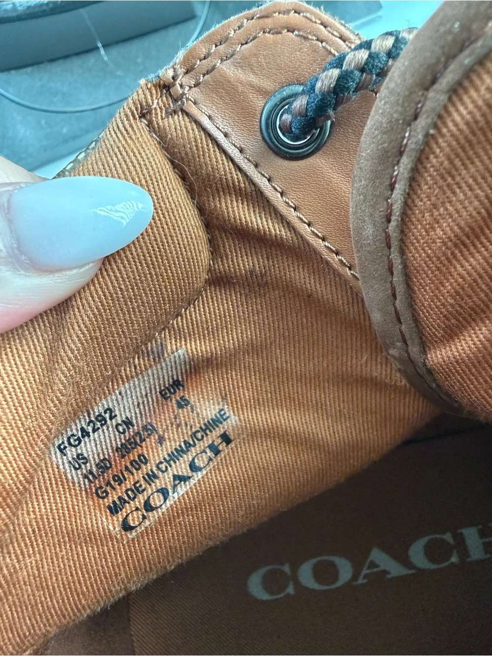 Coach Men’s Brown Suede Sherpa-Lined Lace-Up Boots